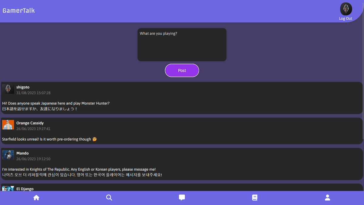 GamerTalk screenshot